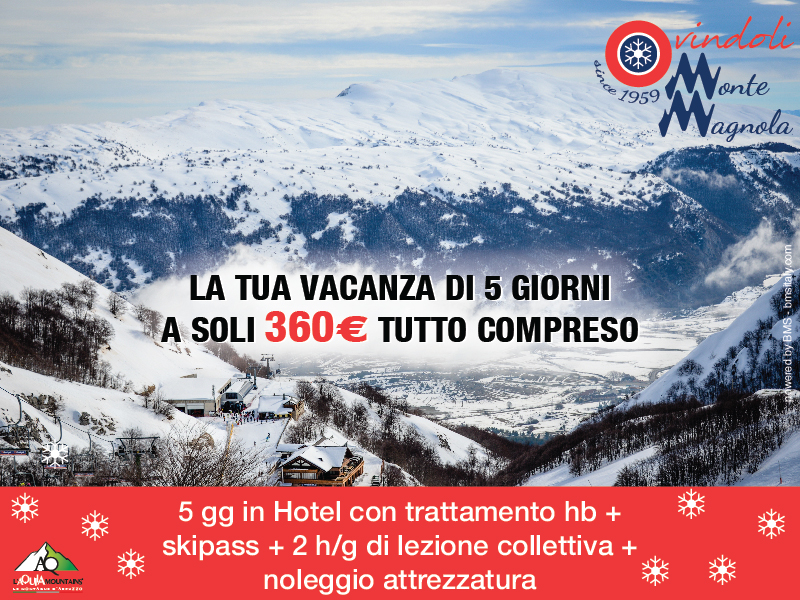 OVINDOLI SPECIAL PRICE è la proposta esclusiva che Ovindoli Monte Magnola ha realizzato, assieme agli operatori turistici del territorio per promuovere i soggiorni nel periodo di bassa stagione.